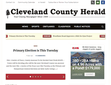 Tablet Screenshot of clevelandcountyherald.com